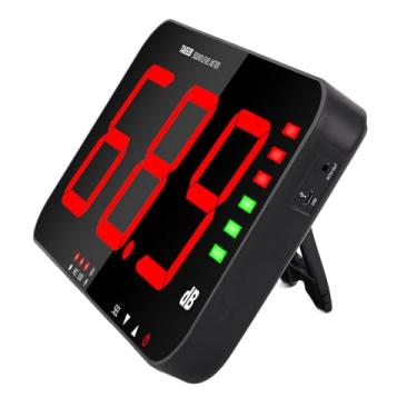 Imagem de 30dB ~ 130dB LED Display Wall Hanging Sound Level Meter Com Campainha, Medidor de Decibéis, Medidor de Ruído Automático de Gravador para Casa, Estúdio, Fábrica, Sala de Aula