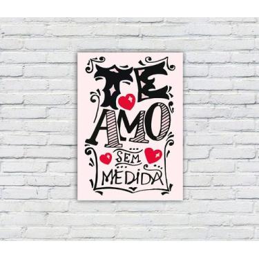 Imagem de Quadro/Placa Decorativa MDF 20x28xm s/ Moldura Tema Namorados - I Love
