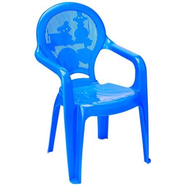 Imagem de Cadeira Monobloco com Braços Infantil Estampada Catty, Tramontina, Azul