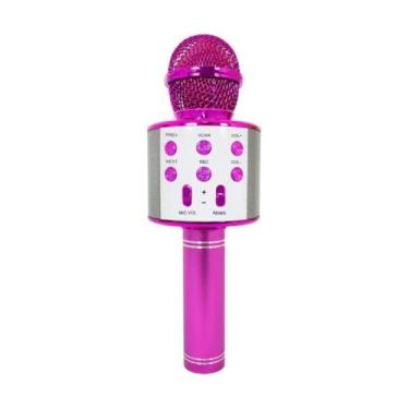 Imagem de Microfone Profissional Bluetooth Sem Fio Handheld Karaoke Ktv Usb Jogador Alto-falante Rosê