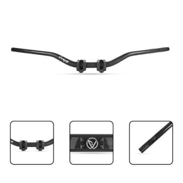 Imagem de Guidão Vyrus Baixo Fat Bar 28mm Trilha Motocross, Preto