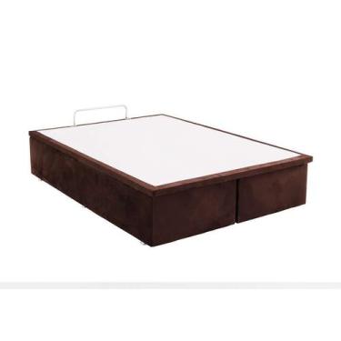 Imagem de Base Para Cama Box Casal Topázio com Baú Marrom - Ortobom