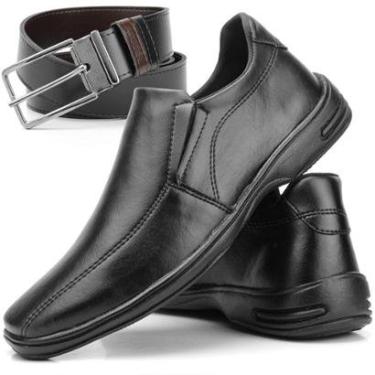 Imagem de Sapato Social Masculino Confortável Ortopédico Leve e Macio Com Cinto Elegante-Masculino