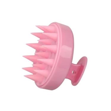 Imagem de Escova de xampu de silicone limpa o couro cabeludo completamente massagem no couro cabeludo fácil espuma cabeça massagem escova xampu escova banho pente ferramenta de cuidados (01)