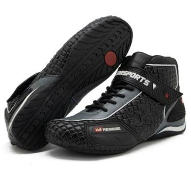 Imagem de Sapatilha Kart Profissional Couro Legitimo Atron Shoes Race, Cinza, 36