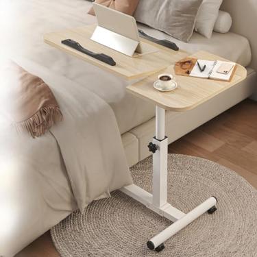 Imagem de Mesa de cama, mesa de cama com rodas sobre a cama, mesa móvel com rodas, mesa de computador com rodas ajustáveis