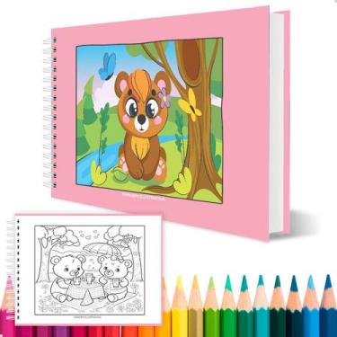 Imagem de Livro Para Colorir 50 Desenhos Ursinho Pintura Criativo Adultos e Cria