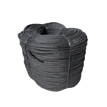 Imagem de Cabo Trançado Monofilamento 07mm Preto Pesca Rolo Com 6kg - KING