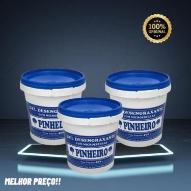 Imagem de Kit 3 Pasta Gel Desengraxante Pinheiro 400g Limpeza para Mãos com Micr