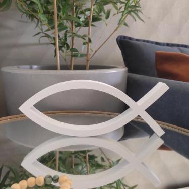 Imagem de Estatueta Peixe / Decoração Imagem Religiosa, Artigo Casa - Toque 3D, 