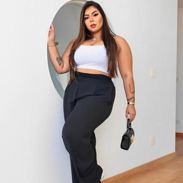 Imagem de Calça Pantalona Plus Size Duna com Bolsos Confortável e Prática - DMB 