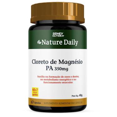 Imagem de Cloreto De Magnésio p. A. 350Mg Nature Daily 60 Cápsulas + 7