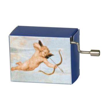 Imagem de Caixinha Musical Fridolin "A la lune" Caixa motivo: anjo com laço