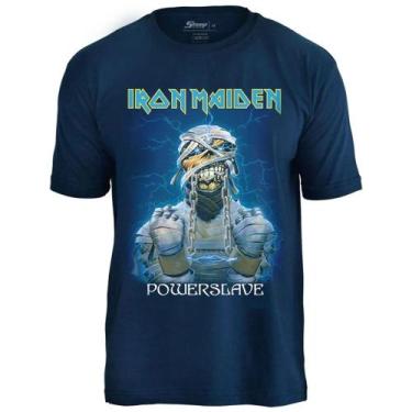 Imagem de Camiseta Iron Maiden Stamp Unissex 100 Algodão Oficial  Rock Banda Hea