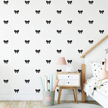 Imagem de Adesivo de Parede de Laços Pretos 60un 7x6cm Cobre 4m²