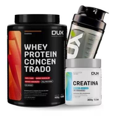 Imagem de Whey Protein Concentrado 900g Creatina 300g Coqueteleira - Dux Nutriti