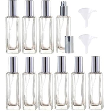 Imagem de Rowcay Mini atomizador de perfume de 20 ml, frascos de perfume de vidro recarregáveis, frascos de spray vazios para viagens, pulverizador de névoa fina para produtos de higiene pessoal - 10 peças