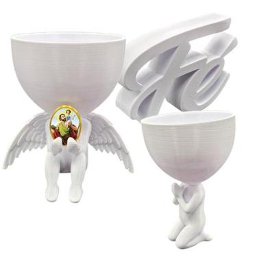 Imagem de Relicario Decoração Casa São Cristovão Anjo Guarda Oração - Point da F