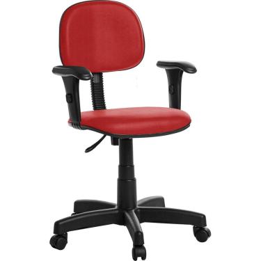 Imagem de Cadeira Para Escritório Secretaria Com Braço Rce Vermelho
