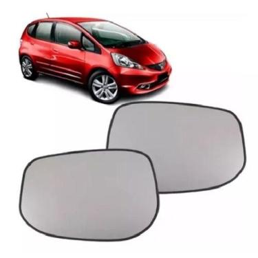 Imagem de Par Lente Retrovisor Honda New Fit 2009 2010 2011 2012 2013 2014 Dir/E