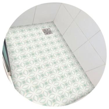 Imagem de Adesivo piso box Estrela Pastel Antiderrapante Lavável Ladrilho - 1,20