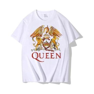 Imagem de Camiseta Feminina Queen - Gola Redonda, Manga Curta, Estampa Gráfica, 