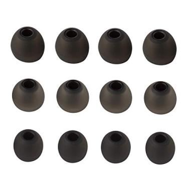 Imagem de Xcessor (P/M/G 6 pares (12 peças) de substituição de silicone no fone de ouvido tamanho P/M/G. Pontas auriculares de substituição para fones de ouvido intra-auriculares populares. Preto/preto