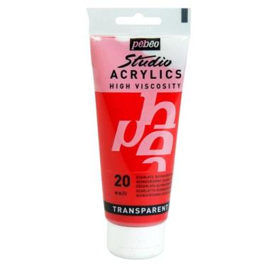Imagem de Tinta Acrílica Pébéo 100ml 20 Quinacridone Scarlet