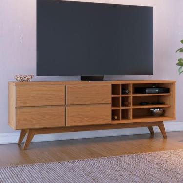 Imagem de Rack para TV Até 70 Polegadas Light 2 Portas 2 Prateleiras Freijó - Pn