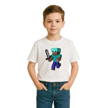 Imagem de Camiseta Infantil Masculina Estampada Minecraft Lançamento - Delite, B
