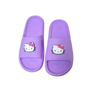 Imagem de Chinelo infantil feminino slide juvenil hello adulto kitty confortavel