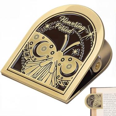 Imagem de CRASPIRE Borboleta vintage clipe de diário de metal viajantes caderno caderno caderno clipe de fichário suporte liga bronze antigo decorativo Midori viajantes para viajantes TN arte leitura decoração