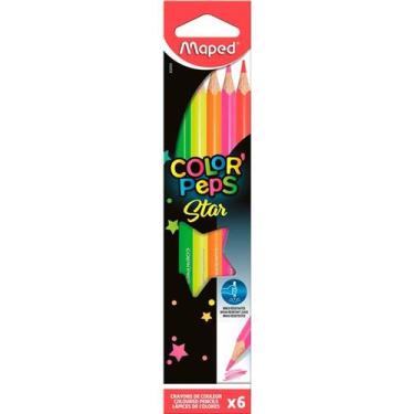 Imagem de Lápis de Cor Color Peps Fluo/Neon - 6 Cores - Maped -