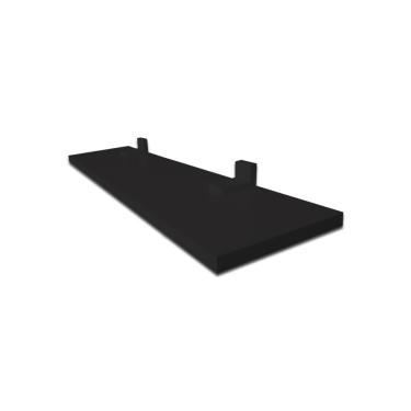 Imagem de Prateleira Simples Preta 20X20 Cm Com Suporte Em Mdf