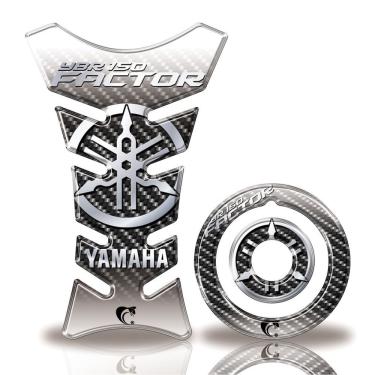 Imagem de Kit Protetor Tanque Adesivo Moto Yamaha Ybr Factor 150 Acima 2016 Cinza