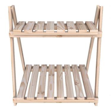 Imagem de Estante Modular 2 Prateleiras Baixas Madeira Livreiro Home