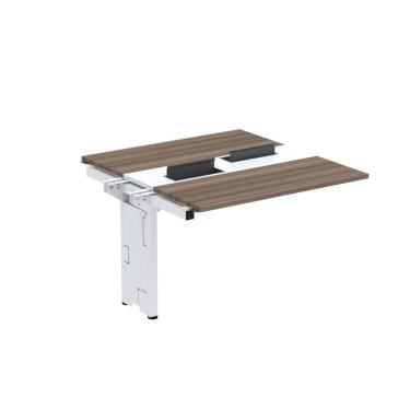 Imagem de Complemento De Mesa Plataforma Para Coworking Para 2 Pessoas 140x140 Walnut-branco