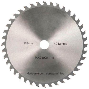 Imagem de Disco De Serra Circular Com 40 Dentes 7" 180mm Para Madeira