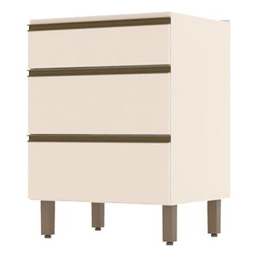 Imagem de Balcão 3 Gavetas 60 Cm Connect Off White - Henn
