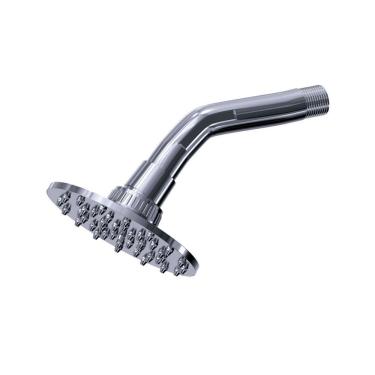 Imagem de Chuveiro Redondo Abs Cromado Banho Mais Prático E Eficiente. Cinza