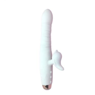 Imagem de Vibrador Rotativo Com Estimulador Coleção Innocence Lovetoys - Branco
