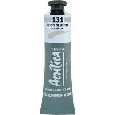 Imagem de Tinta Acrílica 37ml 131 Gris Neutro Corfix, 131 - GRIS NEUTRO