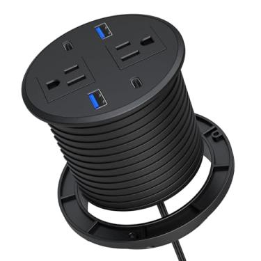 Imagem de Maggie Ilhós De Energia Embutidos Com Tomadas Ca, Tomada Mesa 3 Polegadas, Carregamento Rápido Pd 30 W Para - Régua Montagem Embutida, Essencial Casa E Espaço Trabalho