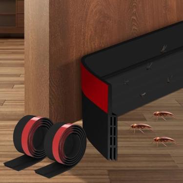 Imagem de Ainiv Adesivo Antirruído Para Portas Ainiv, Pacote Com 2 Unidades, 5 Cm De Largura X 99 Comprimento, Cortável, À Prova Som, Externas E Internas, Isolamento Contra Poeira Ruído, Vedação Intempéries,