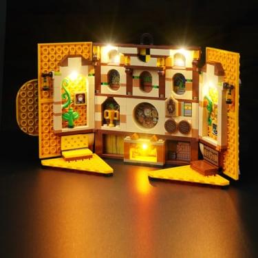 Imagem de DALDED Kit De Iluminação Led Para Banner Da Casa Hufflepuff Lego Harry Potter 76412, Luz Compatível Com Modelos Blocos Construção 76412 (Não Incluso No Conjunto)