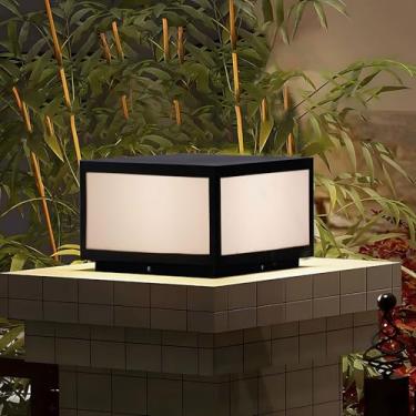 Imagem de HFQTFGRH Luminária De Coluna Moderna, 9,84" X Para Área Externa, 3000K, Luzes Cerca, Decoração Jardim, Pátio, Deck, Lanterna Com Fio Alta Tensão, Base E26 ~ E27