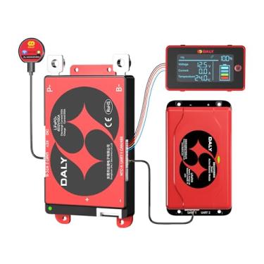 Imagem de DALY Tela BMS Balance 12V 100A - Smart 1A Active Balance BMS 4S com tela LCD de 3 polegadas, módulo Bluetooth WiFi, suporta RS485 CAN para motor, bateria de motor de pesca portátil, estação de energia