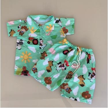 Imagem de Conjunto Infantil Menino Mauricinho Fazendinha - Top Baby Br, 1 Ano