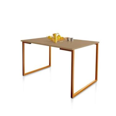 Imagem de Mesa de Jantar Steel Estilo Industrial Pés de Aço 120x80cm - Loja Doce