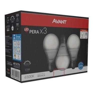 Imagem de Kit 3 Lâmpadas Led 15w Branco Frio 6500k 110v 220v Avant, 110V/220V, B